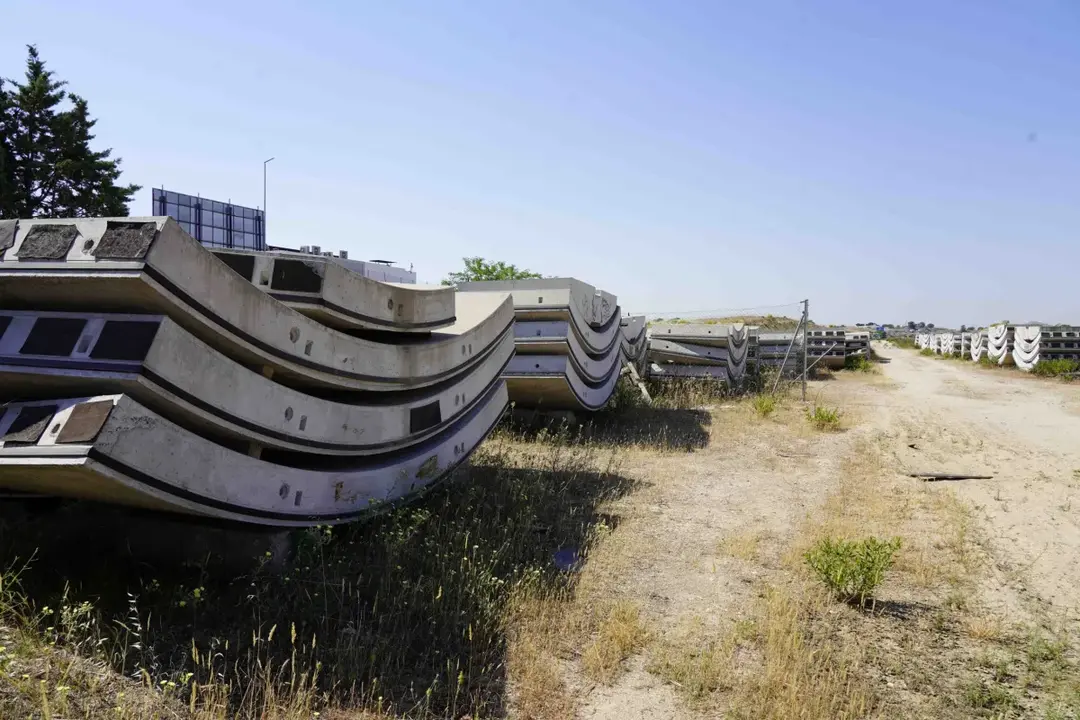 Las obras abandonadas del tren. (Foto: Comunidad de Madrid)