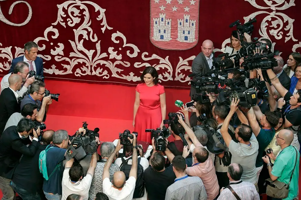 Isabel Díaz Ayuso, el día de su toma posesión como presidenta de la Comunidad de Madrid.