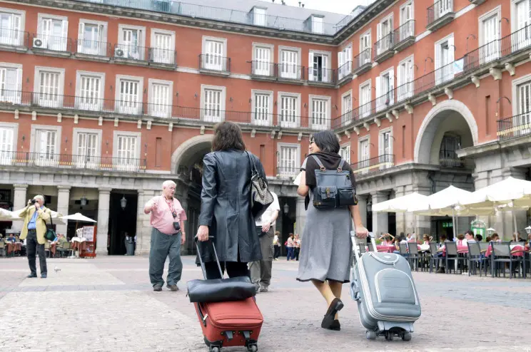 Unos turistas por Madrid