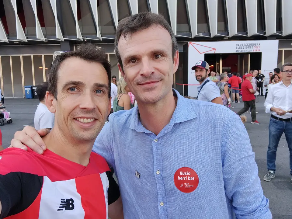 Jon Uriarte (a la derecha), nuevo presidente del Athletic
