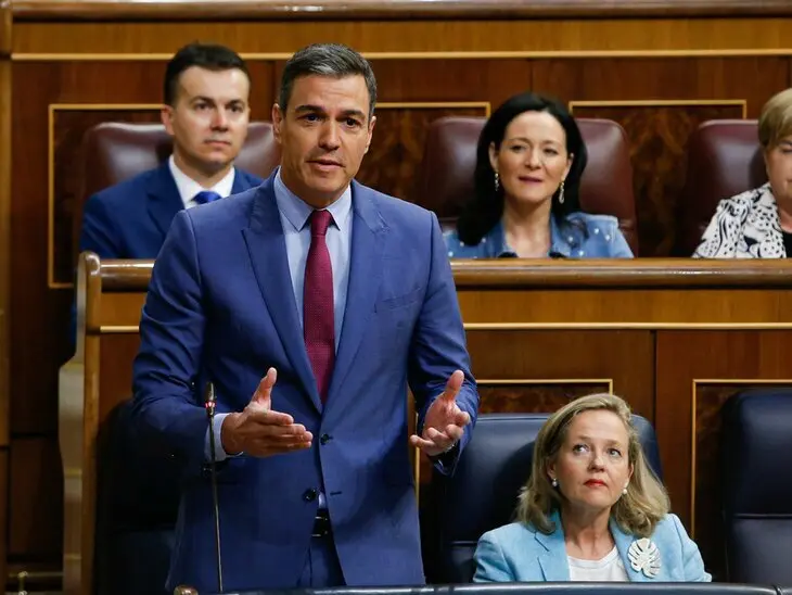El presidente Sánchez en una sesión del Congreso