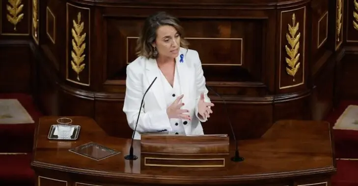 Cuca Gamarra durante su intervención en el debate