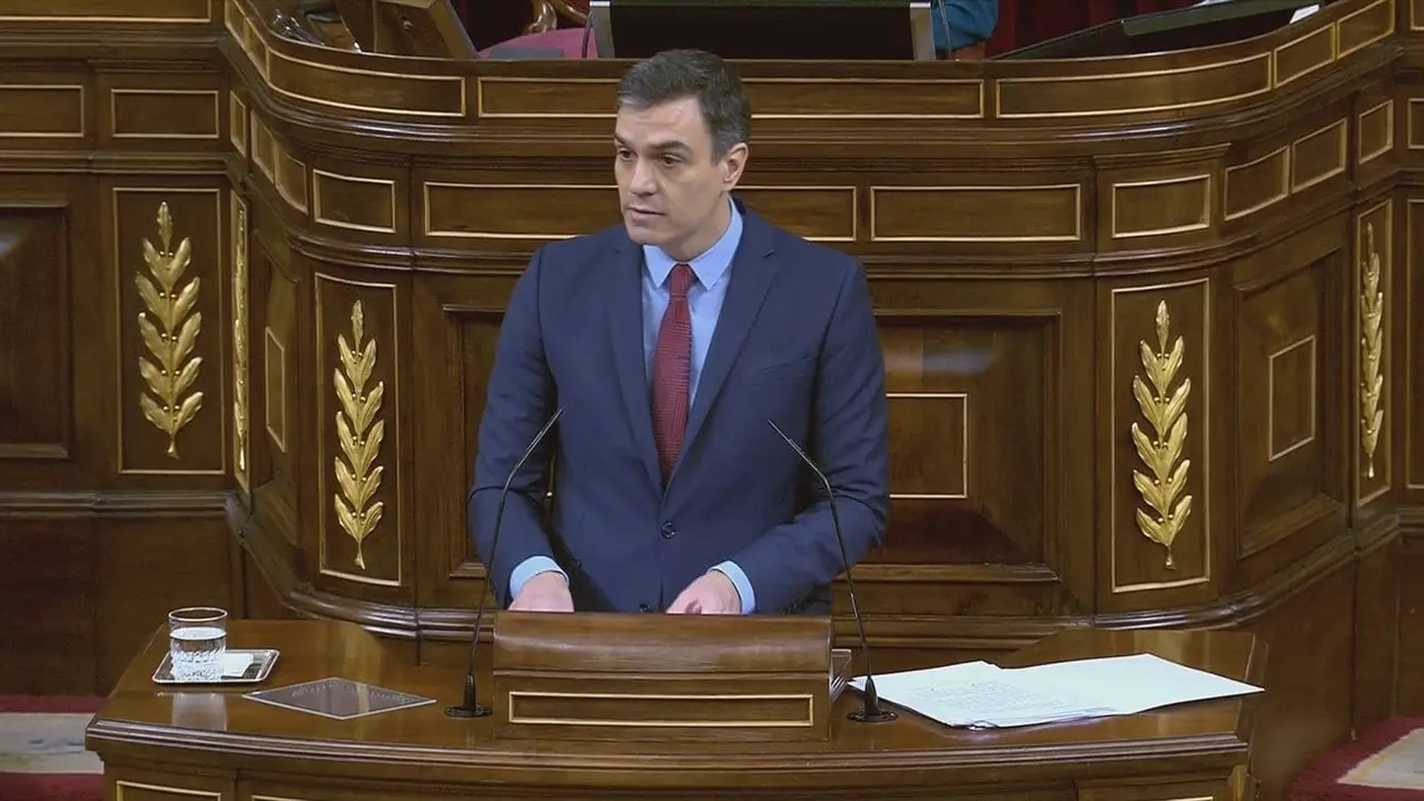 El presidente Pedro Sánchez en una sesión del Congreso de los Diputados