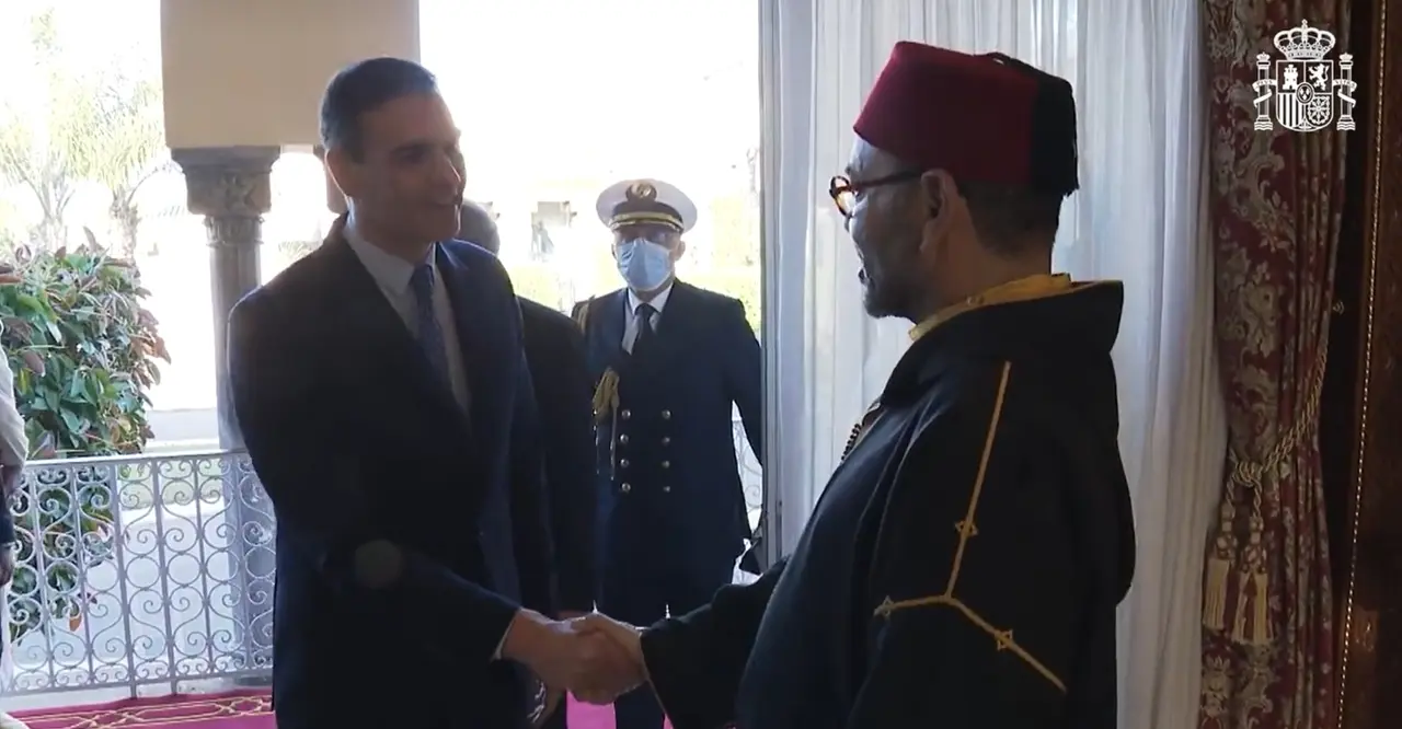 El presidente Pedro Sánchez y el rey de Marruecos, Rey Mohamed VI
