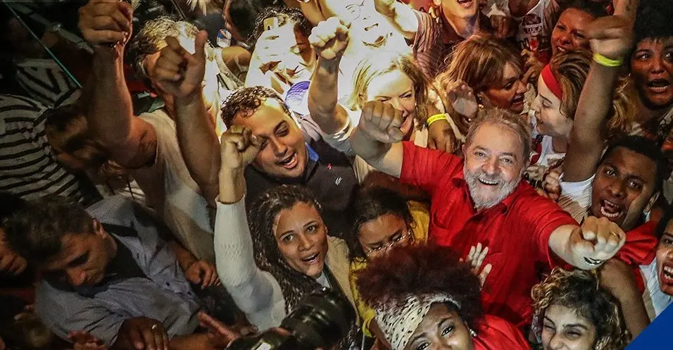 Lula da Silva, en su cartel electoral