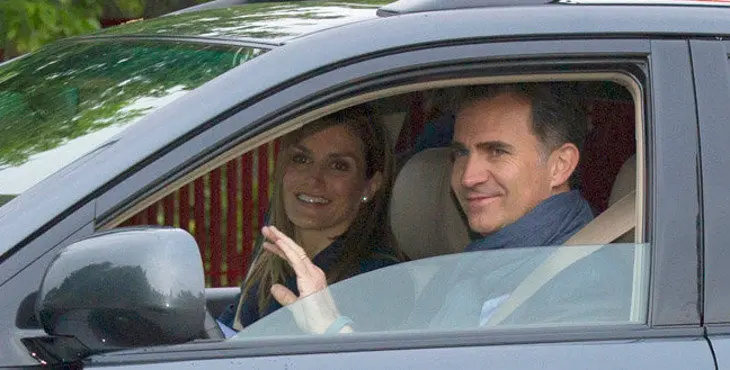 Crown Prince Felipe and Princess Letizia of Spain on their 10th wedding anniversary, in Madrid, Spain, on May 22th, 2014