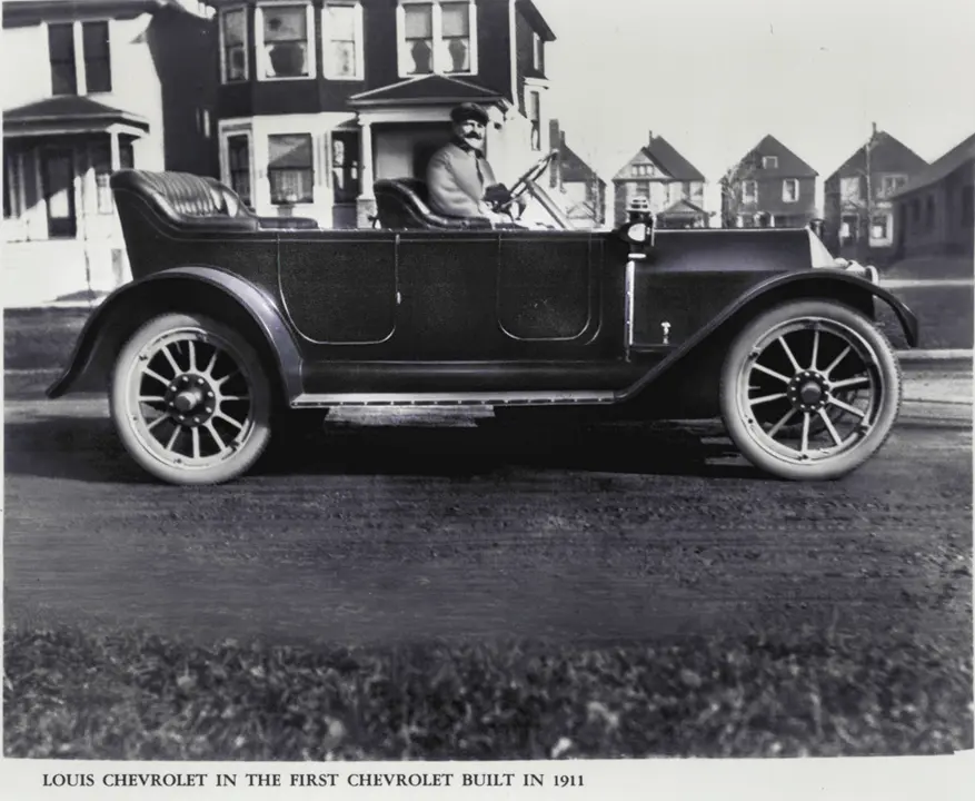 Louis Chevrolet in the first Chevrolet ever built in 1911