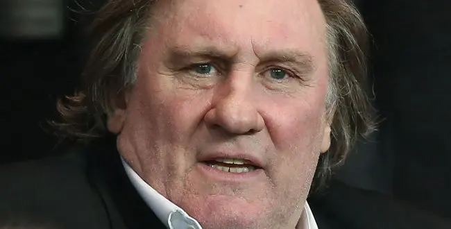 Actor Gérard Depardieu attending the match of the Champions League at the Parc des Princes in Paris, France on 2 April 2014.