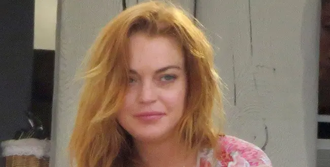Actress Lindsay Lohan at a beachclub in Ibiza, on Monday July 28, 2014