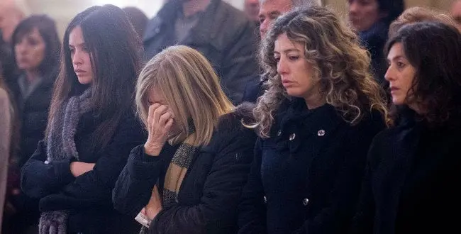 Gijon. 31/01/2015.Funeral por el padre de la actriz Paula Prendes.
Foto: Daniel Mora..................