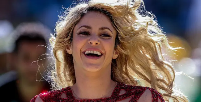 Singer Shakira performs during the closing ceremony for the soccer World Cup  at the Maracana Stadium in Rio de Janeiro, Brazil, Sunday, July 13, 2014.