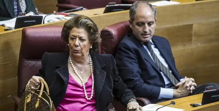 VALENCIA 29 5 13
POLITICA CASO NOOS
LA ALCALDESA DE VALENCIA RITA BARBERA Y EL EXPRESIDENTE DE LA GENERALITAT FRANCISCO CAMPS
EN SUS ESCAOS DEL PARLAMENTO VALENCIANO EN UNA IMAGEN DE ARCHIVO DE MARZO DEL PASADO AO
FOTO MIGUEL LORENZO