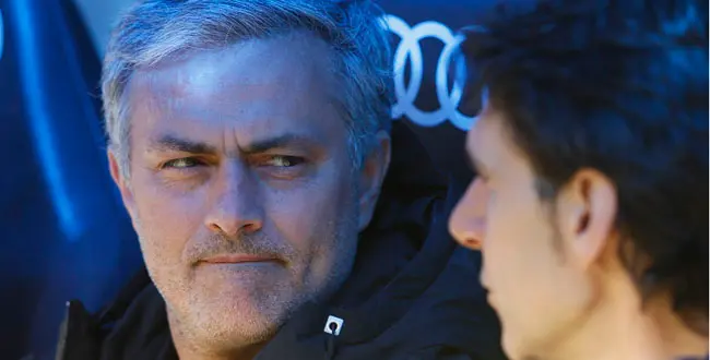 06.04.2013 SPAIN - La Liga 12/13 Matchday 30th match played between Real Madrid CF vs Levante U.D (5-1) at Santiago Bernabeu stadium. The picture show Jose Mourinho coach of Real Madrid