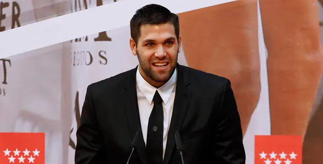 FELIPE REYES DURANTE LA CELEBRACION DEL CAMPEON COPA DEL REY ACB 2014
10/02/2014
MADRID
