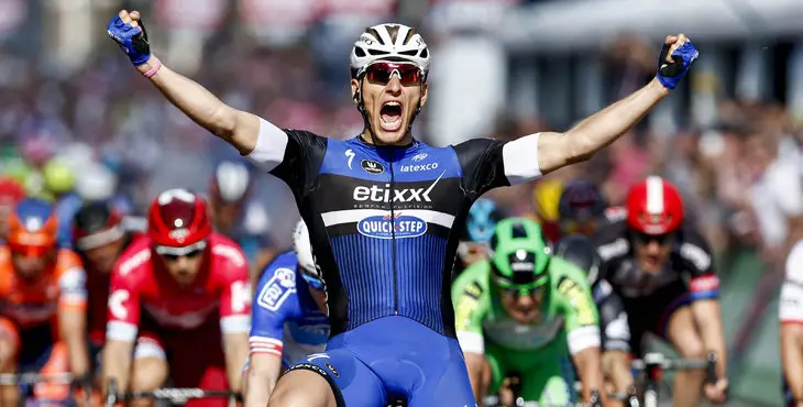 45503351. Nijmegen (Netherlands), 07/05/2016.- Marcel Kittel crosses the finish of the second stage of the Giro d'Italia 2016 in Nijmegen,Netherlands, 07 May 2016. (Ciclismo, Pases Bajos; Holanda) EFE/EPA/BAS CZERWINSKI