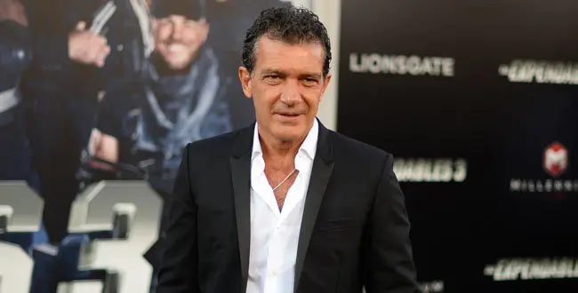 Actor Antonio Banderas attending premiere of "The Expendables 3" on Monday, Aug. 11, 2014, in Hollywood, Calif.