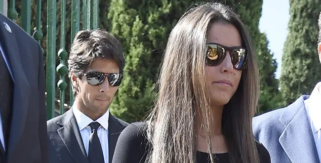 EL TENISTA FERNANDO VERDASCO Y ANA BOYER DURANTE EL ENTIERRO DE MIGUEL BOYER EN MADRID
30/09/2014