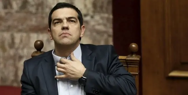 Greek Prime Minister Alexis Tsipras gestures before his speech during a parliament session in Athens March 30, 2015. Tsipras said on Monday his government was ready to implement a deal struck with euro zone lenders in February but would not do it at any cost. REUTERS/Alkis Konstantinidis
