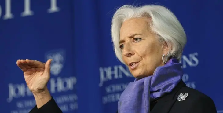 International Monetary Fund Managing Director Christine Lagarde gestures as she speaks about the global economy at the Johns Hopkins School of Advanced International Studies in Washington April 2, 2014. The European Central Bank should ease monetary policy to combat the risk of "low-flation" that could crimp euro zone output and consumer spending, the head of the International Monetary Fund said on Wednesday.
REUTERS/Kevin Lamarque (UNITED STATES - Tags: POLITICS BUSINESS EDUCATION) - RTR3JO26