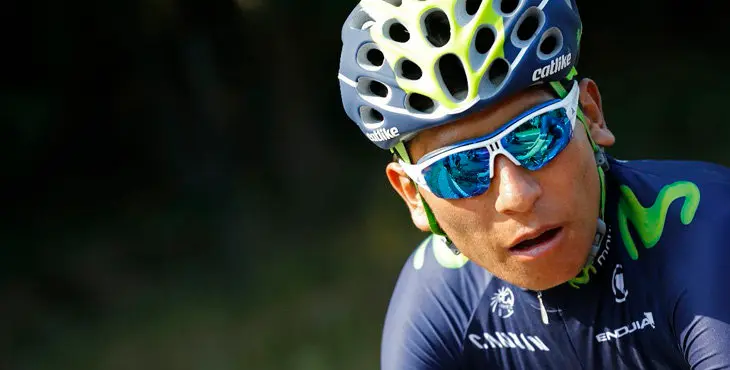 Colombia's Nairo Quintana rides during a training session two days before the start of the Tour de France cycling race near Utrecht, Netherlands, Thursday, July 2, 2015. (AP Photo/Laurent Cipriani)