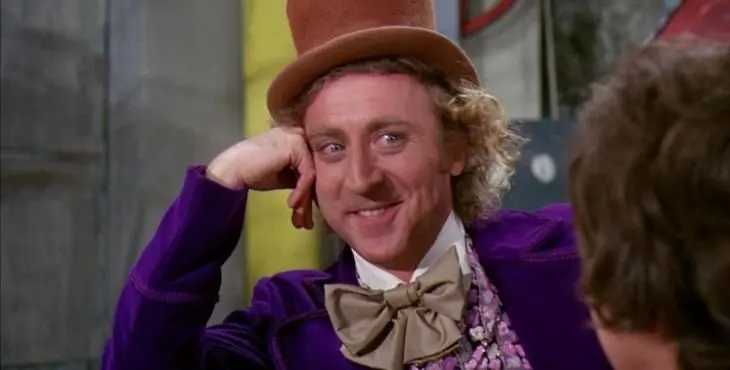 TELEVISION GENE WILDER EN LA PELICULA UN MUNDO DE FANTASIA