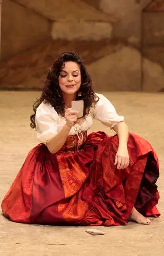 Metropolitan Opera's CARMEN by Georges Bizet, 2-27-2008.
conductor Emmanuel Villaume
production and set- Franco ZEFFIRELLI
lighting Duane Schuler
COSTUME-ANNA ANNI
Carmen- Nancy FABIOLA HERRERA
Don Jose- Marcelo ALVAREZ
Micaela- Krassimira STOYANOVA
Escamillo- Lucio GALLO
Zuniga- Hao-Jian TIAN
Morales- Stephen GAERTNER
Frasquita- Rachelle DURKIN
Mercedes- Edyta KULKZAC
Remendado-J.P-Fouchecourt
Dancaire-John Hancock