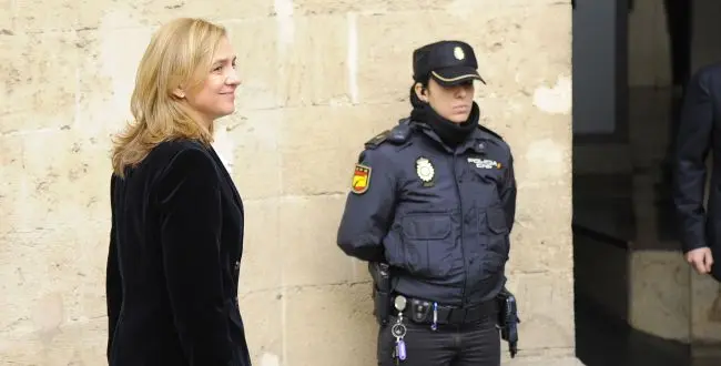 Spain's Princess Cristina of Borbon arrives at a courthouse to her hearing about Ò Noos Gate Ò in Palma de Mallorca, Spain Saturday Feb. 08, 2014.