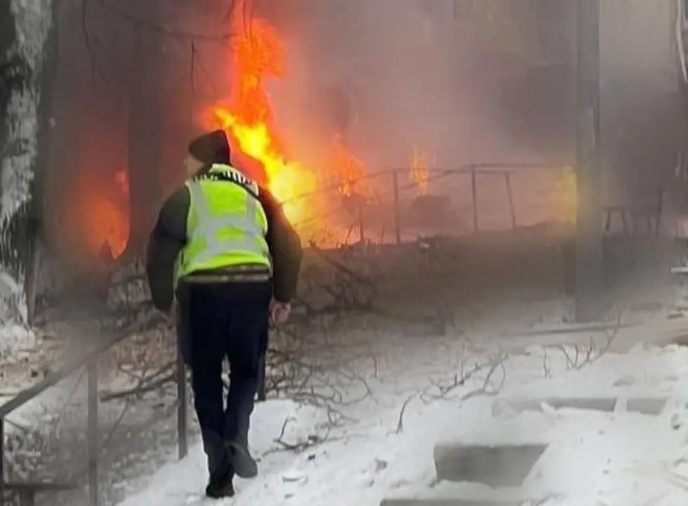 Un policía ucraniano tras el ataque sufrido en Kiev. Fuente Gobierno Ucrania 