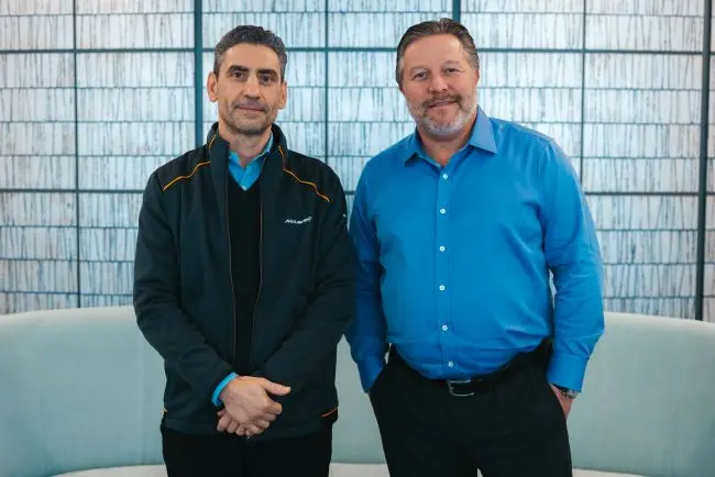 Andrea Stella y Zak Brown | Fuente: McLaren