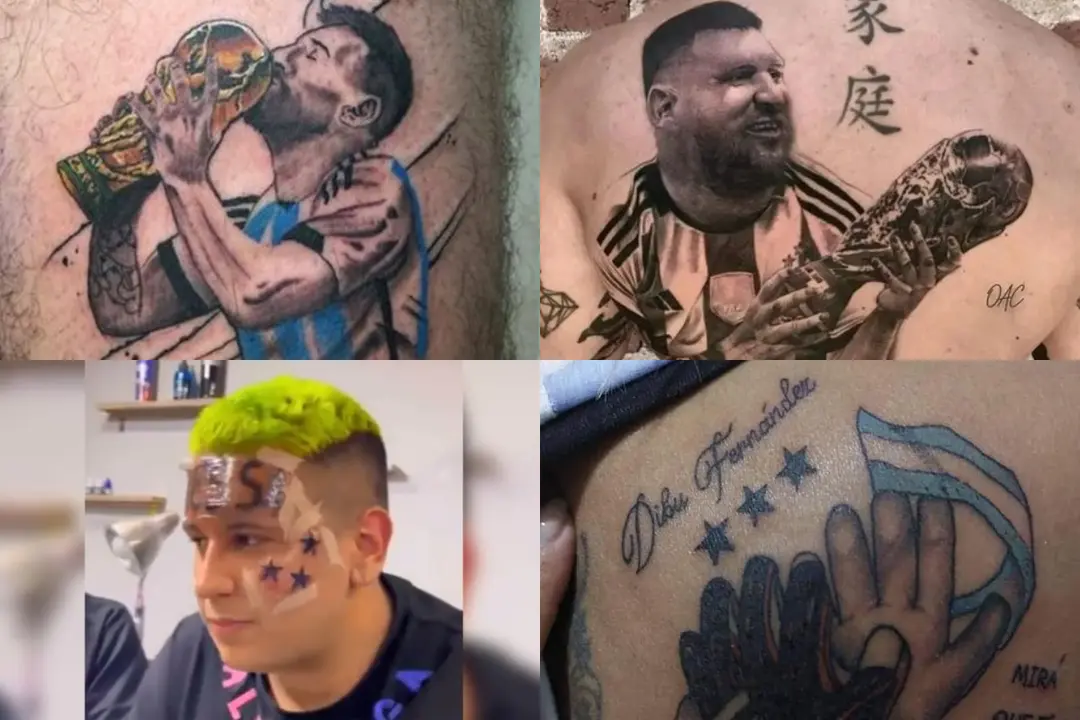 Tatuajes tras la victoria de Argentina en el Mundial | Fuente: Redes sociales