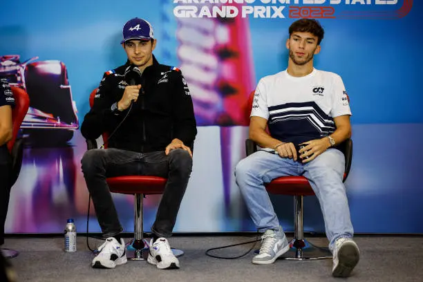 Esteban Ocon y Pierre Gasly en el Gran Premio de Estados Unidos 2022 | Fuente: Getty Images