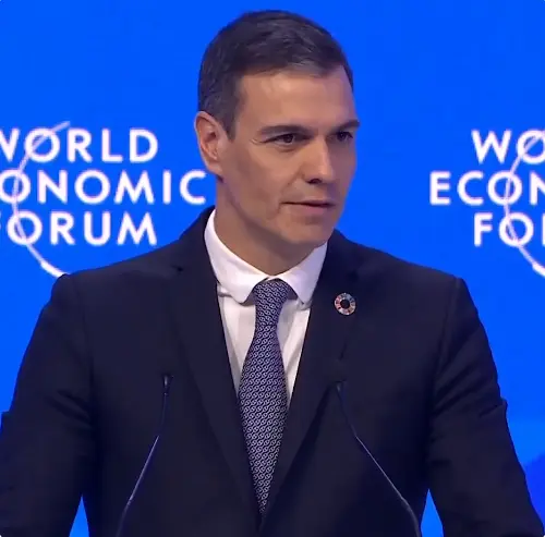 Pedro Sánchez en Davos