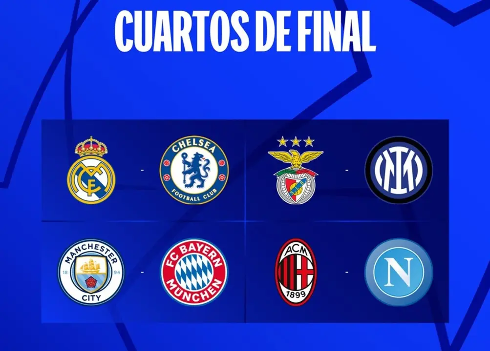 Sorteo de cuartos de final de la Champions League | Fuente: Champions League