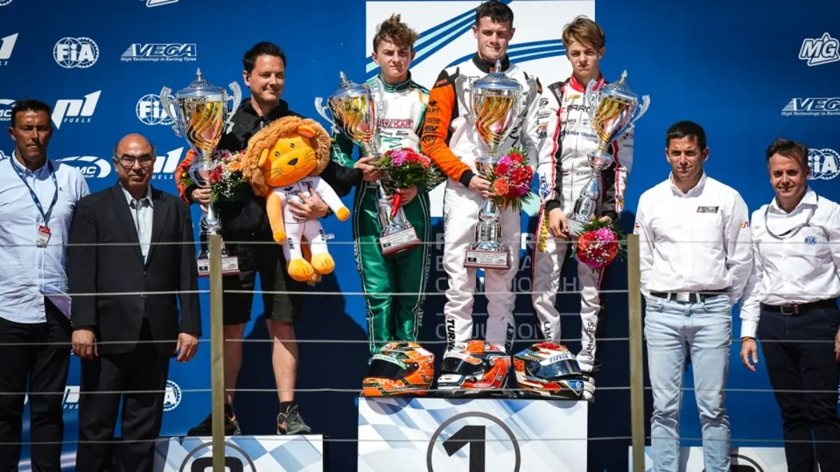 Podio del Campeonato Europeo de Karting en Valencia | Fuente: FIA Karting