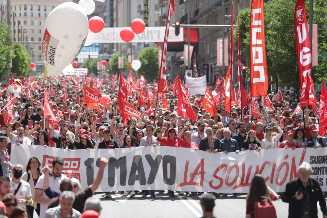 Imagen manifestación 1 de mayo 2022 / CC.OO.