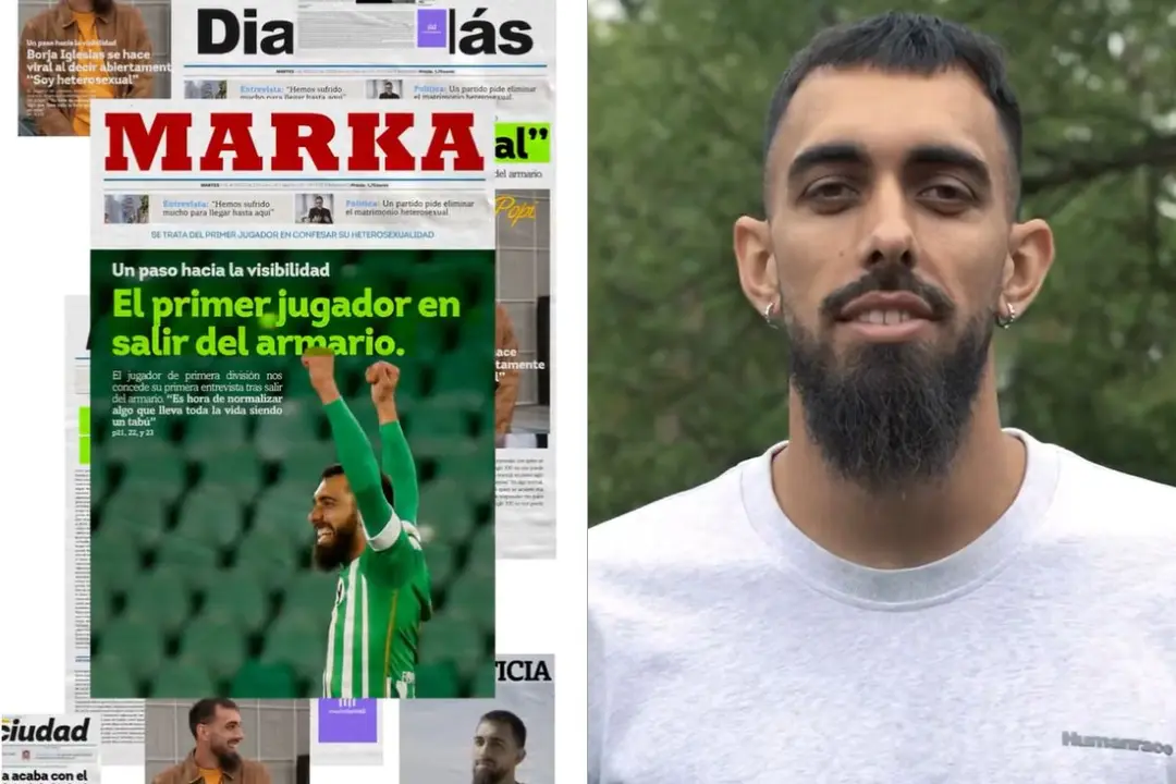 Borja Iglesias protagoniza una campaña contra la homofobia | Fuente: Elaboración propia