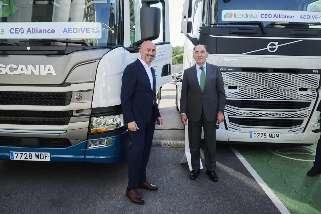 Iberdrola y AEDIVE crean la alianza para la electrificación del transporte pesado por carretera en España.