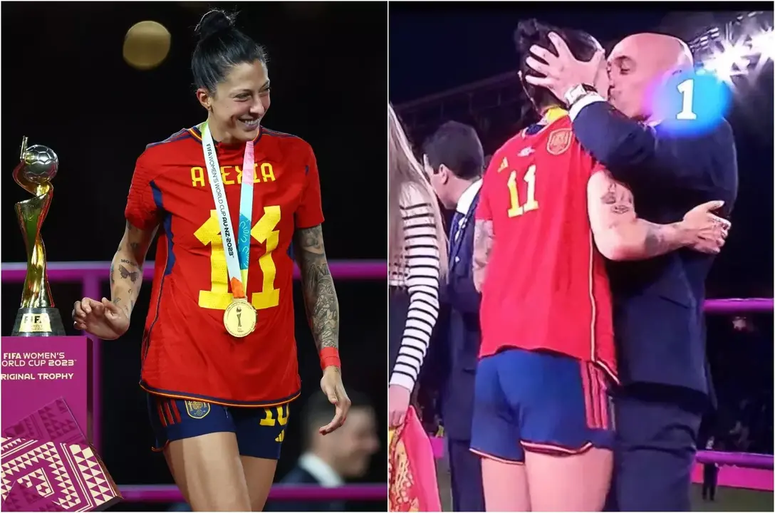 El beso de Luis Rubiales a Jenni Hermoso | Fuente: La 1