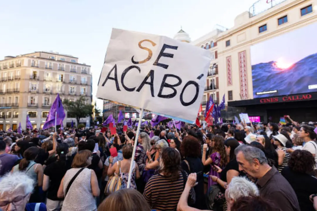 Manifestación en Madrid en apoyo a Luis Rubiales | Fuente: Getty Images
