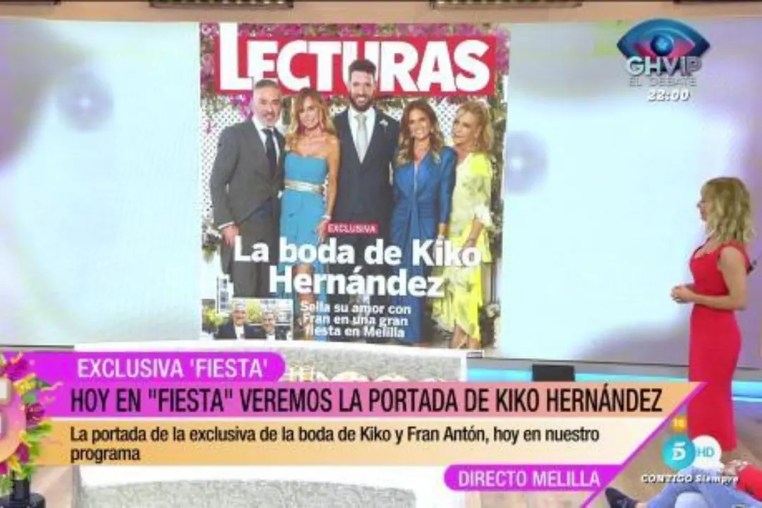 'Fiesta' desveló en directo la portada de Lecturas con la exclusiva de la boda de Kiko Hernández - Mediaset 
