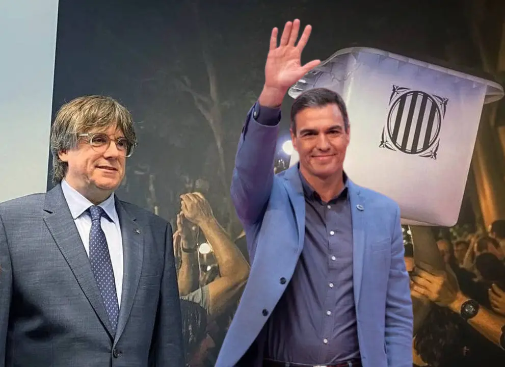Puigdemont y Pedro Sánchez / Montaje
