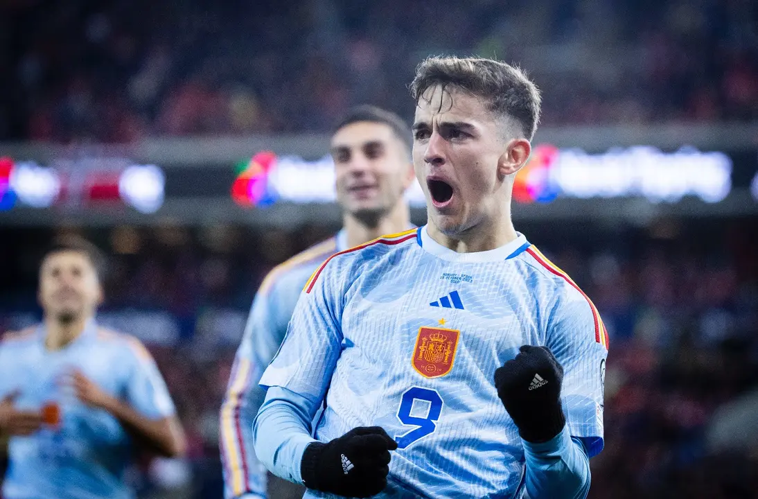 Gavi le da a España el gol de la victoria contra Noruega | Fuente: @SEFutbol
