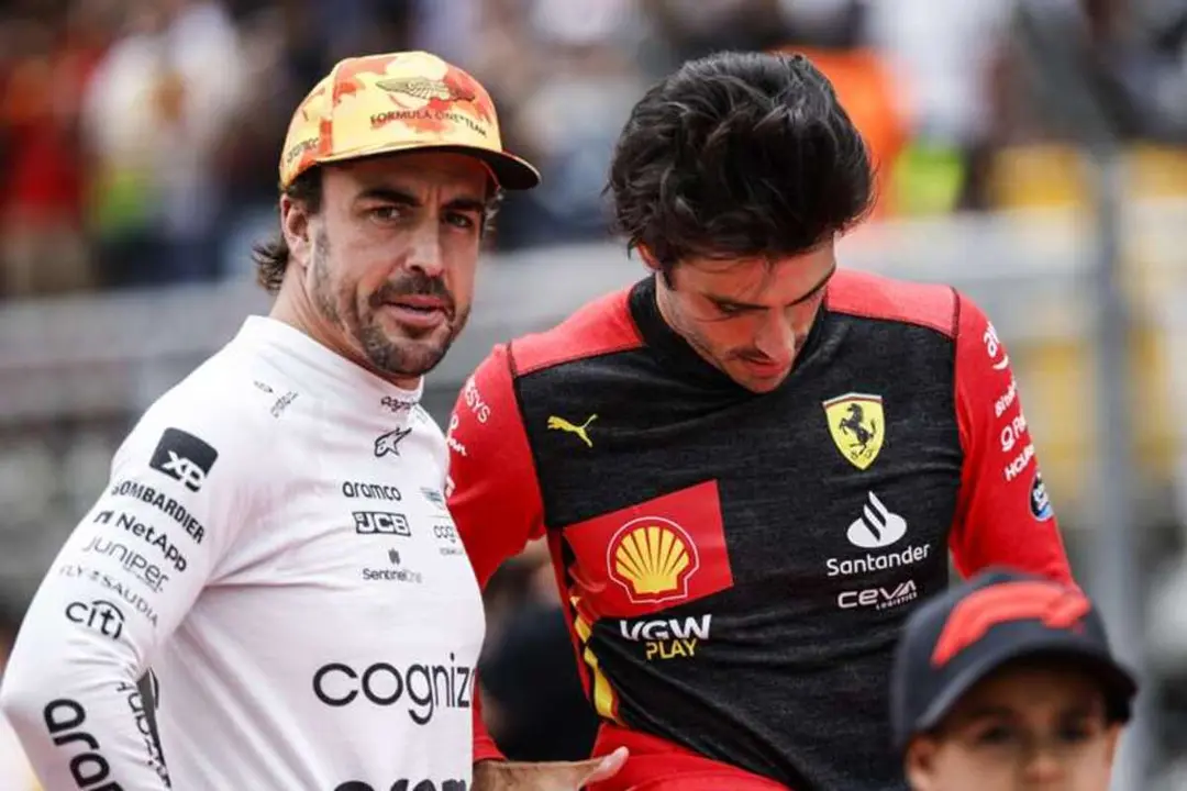 Fernando Alonso y Carlos Sainz | Fuente: DAZN