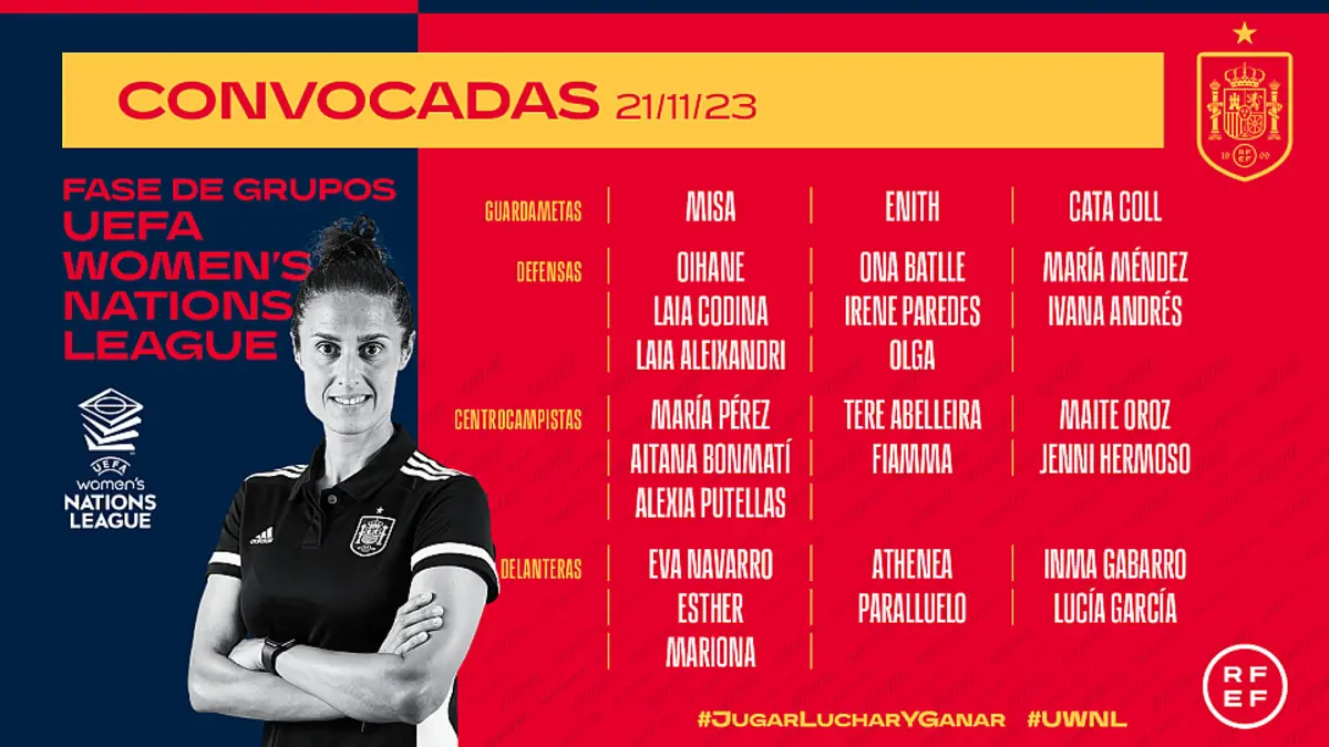 Convocatoria de Montse Tomé | Fuente: RFEF