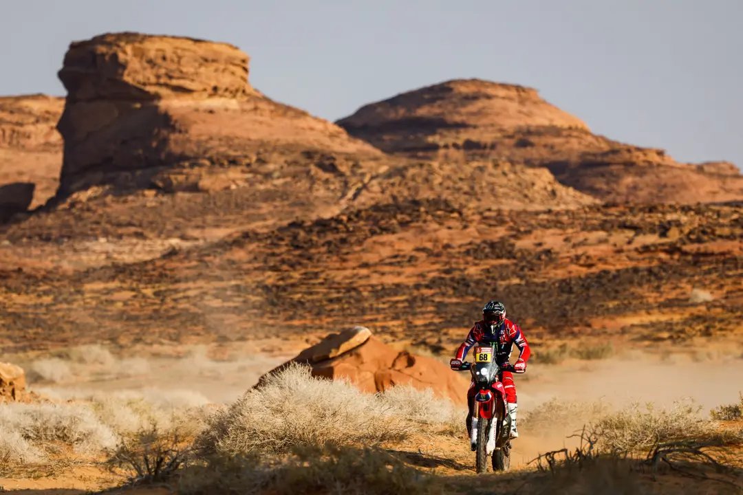 Tosha Schareina en la Etapa 1 del Dakar 2024 | Fuente: ASO