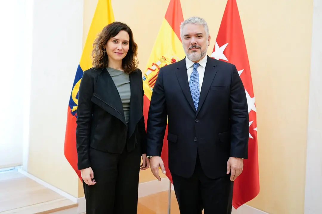 Isabel Díaz Ayuso junto a Iván Duque