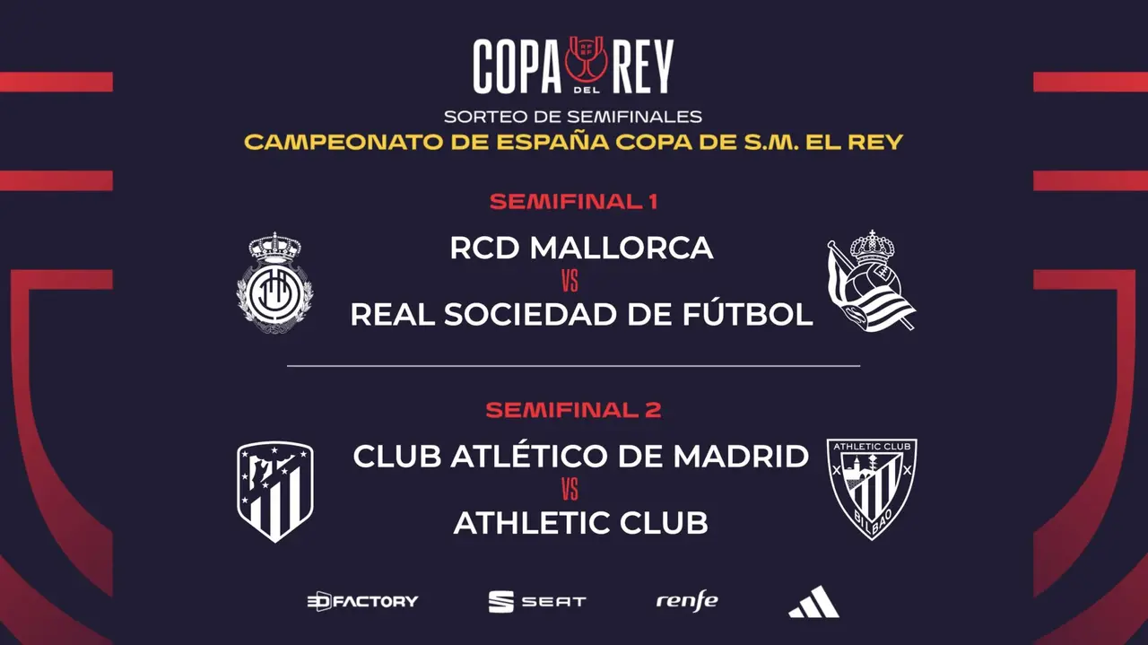 Cuadro de semifinales de la Copa del Rey | Fuente: RFEF