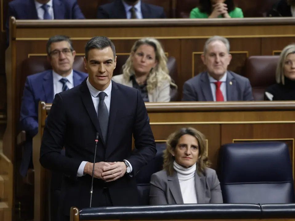 Pedro Sánchez en la sesión de control | Fuente: Congreso de los Diputados