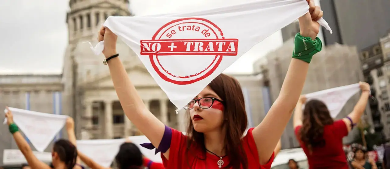 Manifestación contra la trata | Fuente: Amnistía Internacional