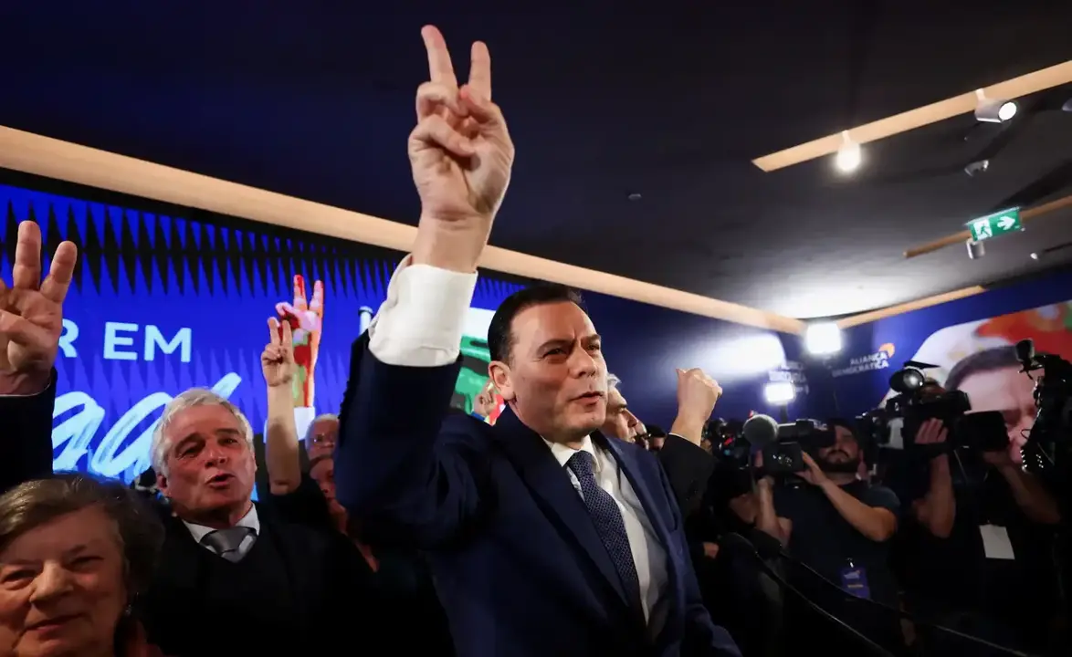Luis Montenegro celebra la victoria en las elecciones de Portugal | Fuente: Getty Images